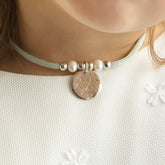 VIRGIN MARY LOOK AT ME - 20 mm silver medal necklace